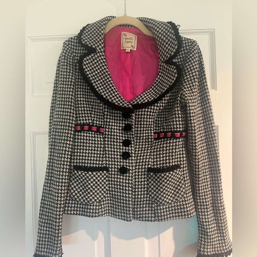 Vintage Chanel Inspired Jacket | Nanette Lepore Vintage Tweed Blazer